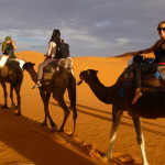 Camel ride through Sahara Desert, Morocco